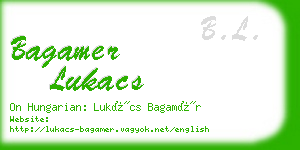 bagamer lukacs business card